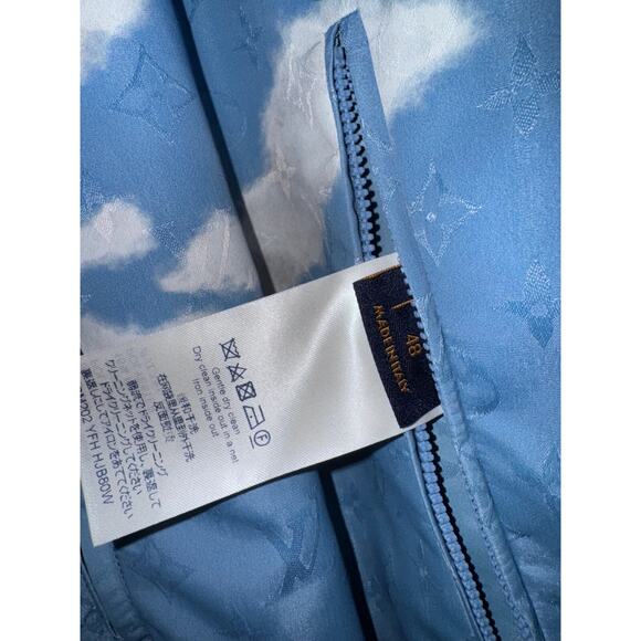Louis Vuitton Virgil Abloh Monogram Cloud Blue Logo Anorak Windbreaker Jacket 48 - Picture 15 of 16